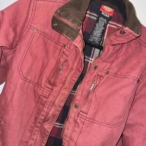 Dickies Red Jacket with Plaid Interior